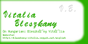 vitalia bleszkany business card